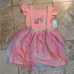 Disney Pink Little Mermaid Dress with Tulle Skirt